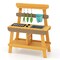 Natural Kids Outdoor Mud Kitchen with Grill Sink Faucet Fir Wood 30 Inch